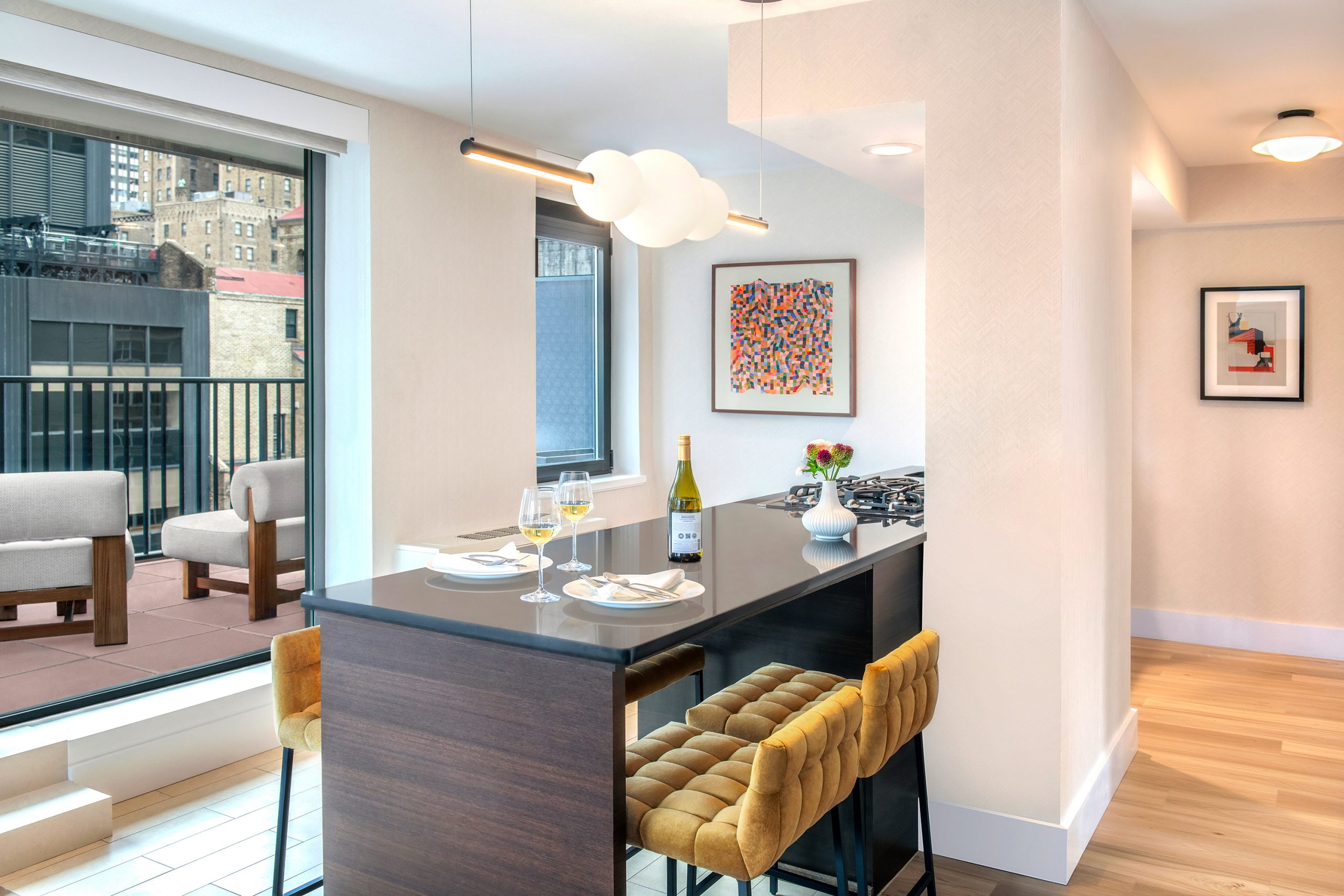 East River Penthouse Kitchen Set-Up